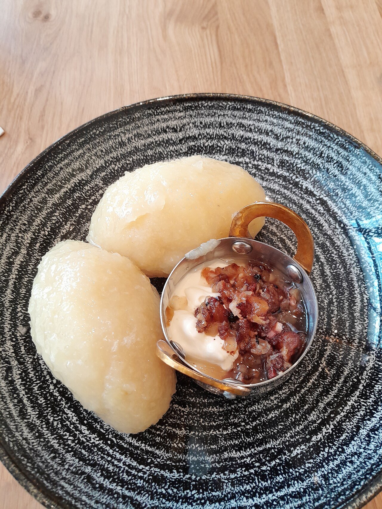Cepelinai served in Vilnius, Lithuania