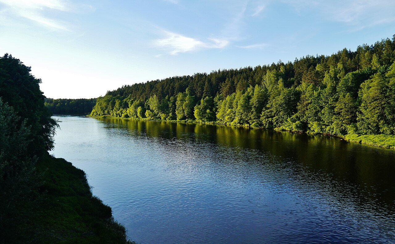 Nemunas River landscape in Druskininkai
