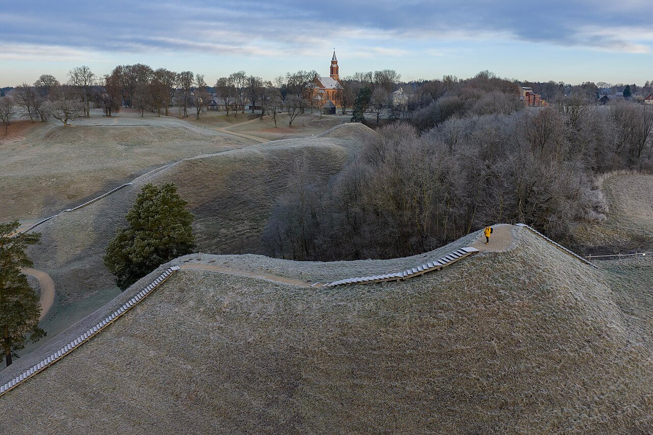 Kernavė hillfort landscape above the Neris valley