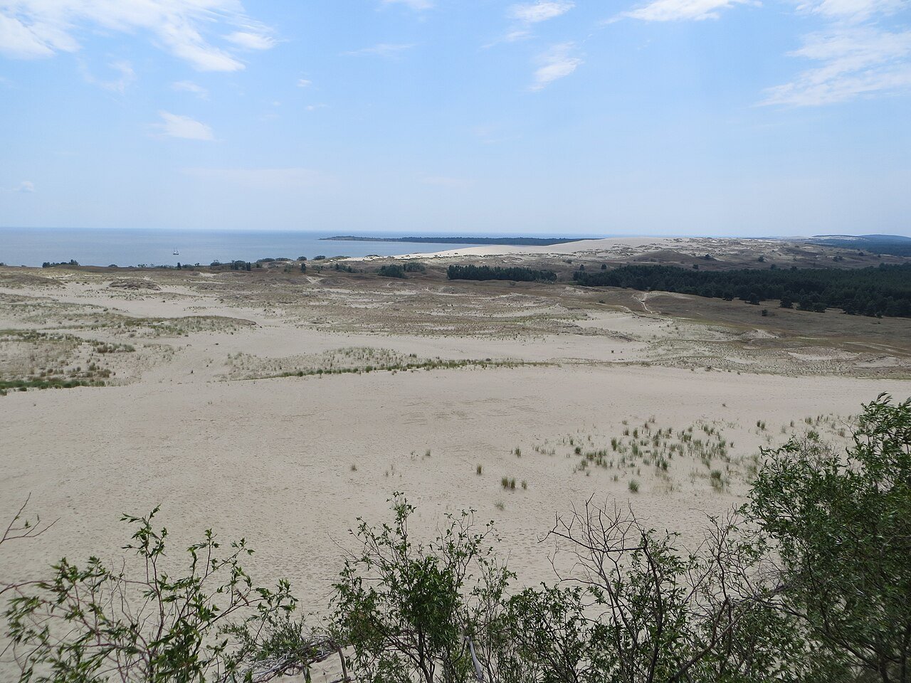 Parnidis dune and the Curonian Lagoon near Nida