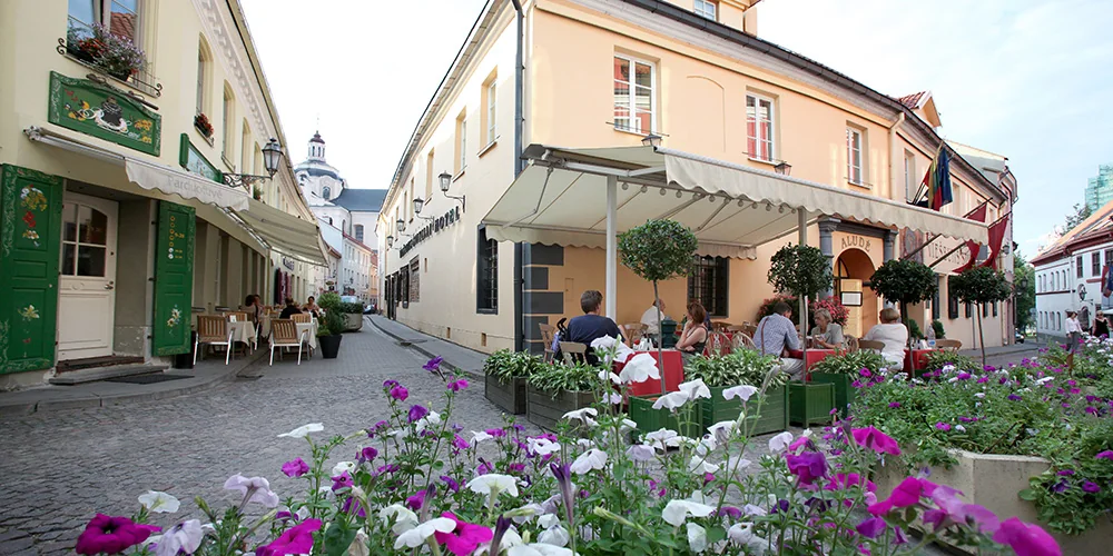 Stiklių and Gaono streets in Vilnius Old Town