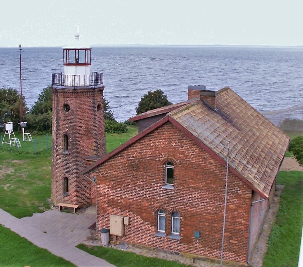 Ventė Cape lighthouse beside the Curonian Lagoon