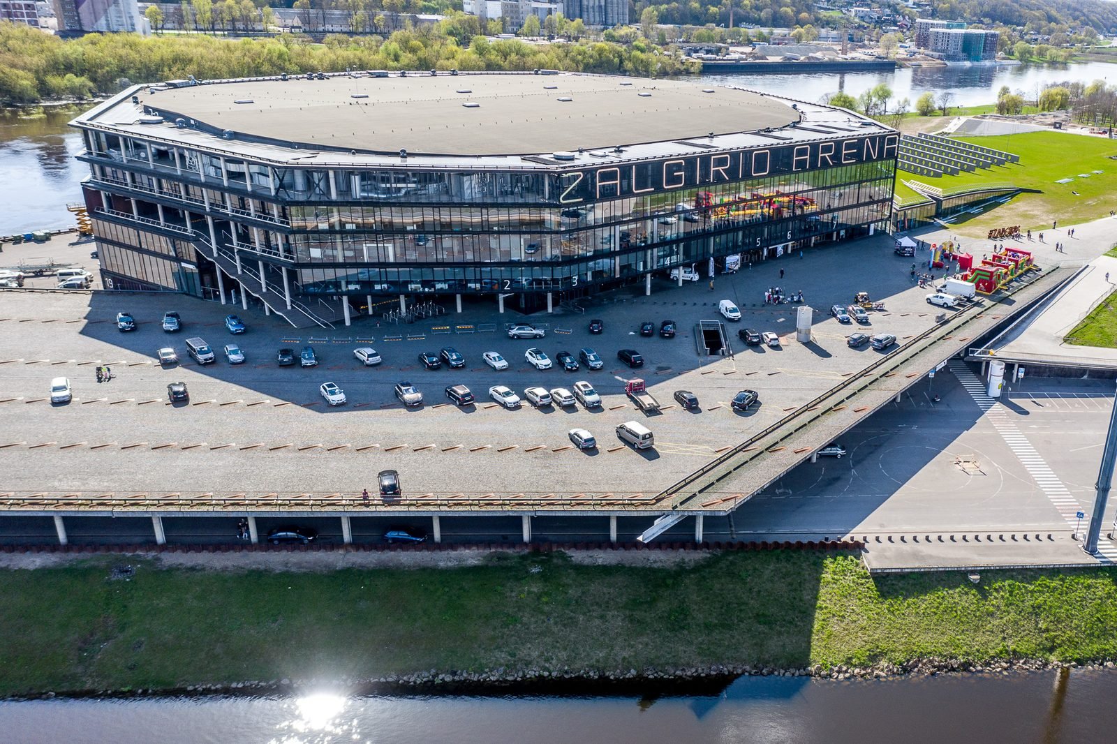 Žalgiris Arena on Nemunas Island in Kaunas