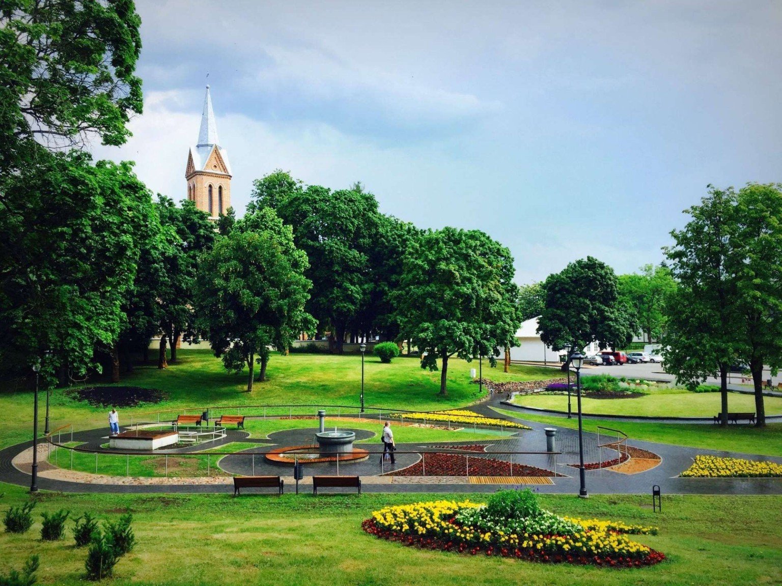 Green spa-town setting in Birštonas