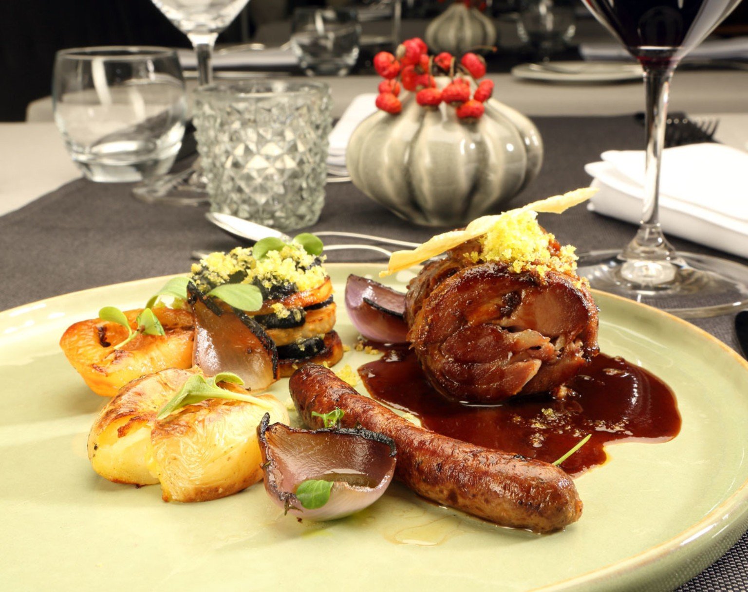 Main course at Moon restaurant in Birštonas