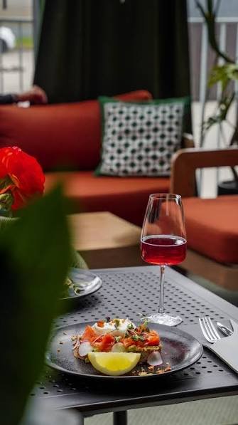 Restaurant table in Vilnius Old Town